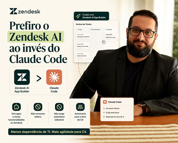 Prefiro o Zendesk AI ao invés do Claude Code