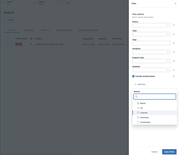 Nova Interface de Pesquisa